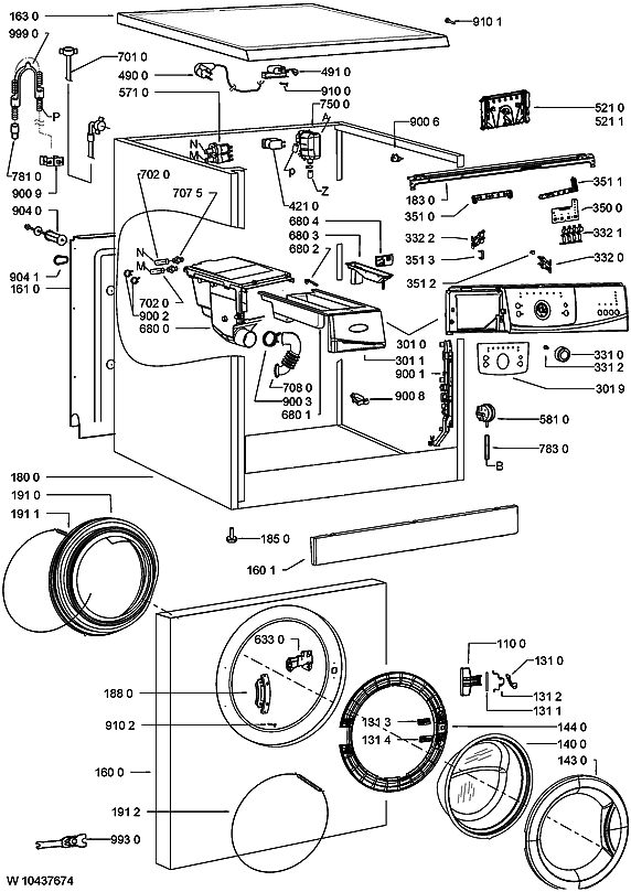 прибор Whirlpool: AWO/D 7828. Схема: 1