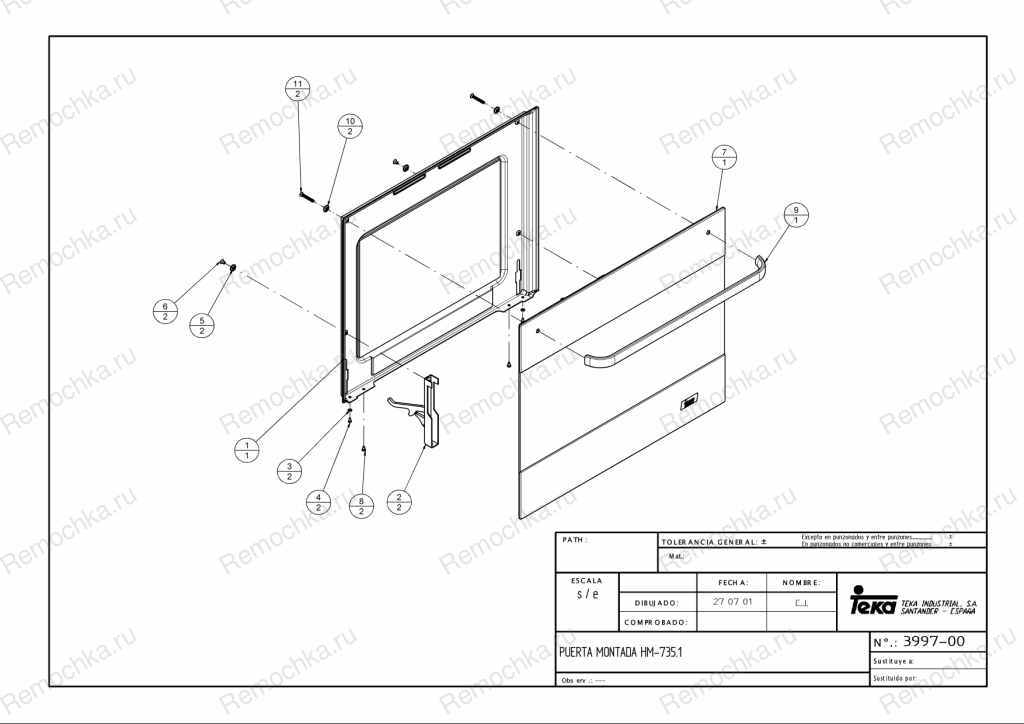 прибор Teka: HM 595.1 I 230/240 50 05. Схема: 1